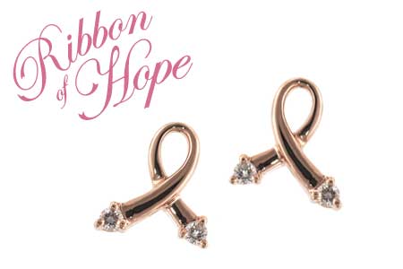 A037-17687: PINK GOLD EARRINGS .07 TW