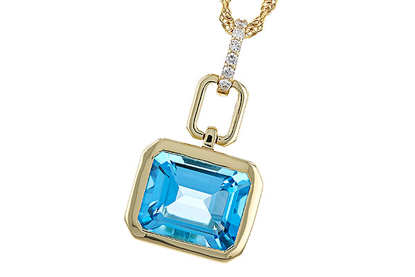 B311-67723: NECKLACE 3.26 BLUE TOPAZ 3.30 TGW (10x8MM BT)