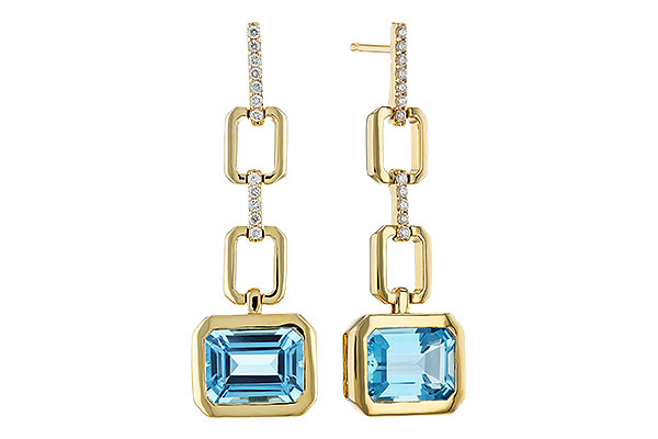 C311-68559: EARRINGS 3.20 BLUE TOPAZ 3.32 TGW (8x6MM BT)