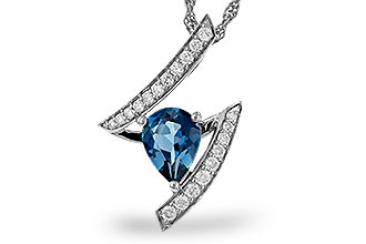 G311-64941: NECK 1.04 LONDON BLUE TOPAZ 1.23 TGW (8x6MM)