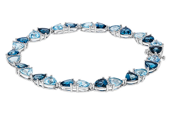 G311-65877: BRACELET 12.20 BLUE TOPAZ 12.50 TGW (7")