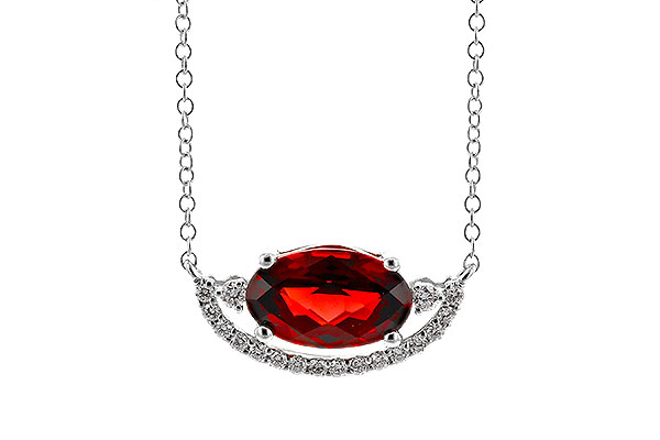 H311-65877: NECKLACE 1.94 GARNET 2.08 TGW (10x6MM GAR / 18")