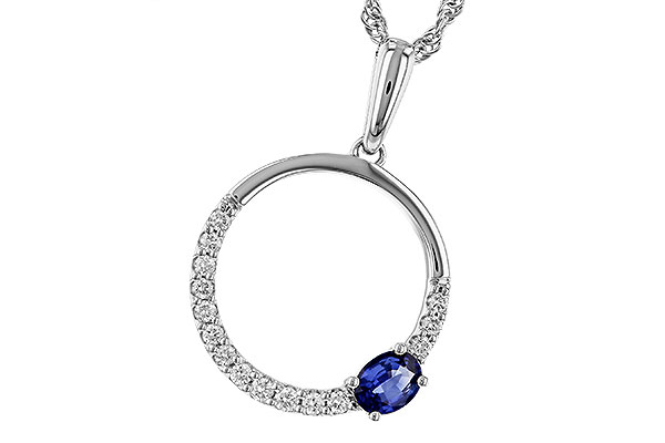 H311-66741: NECKLACE .28 SAPPHIRE .43 TGW