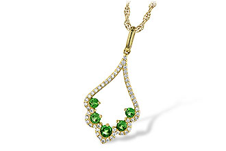 L227-09486: NECK .34 GREEN GARNET .53 TGW