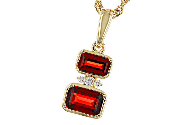 M311-65877: NECK .98 TW GARNET 1.01 TGW